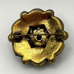 Vintage Brooch Seed Pearl Layered Flower Victorian Revival Mid Century