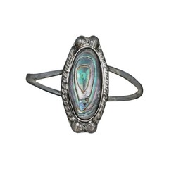 Vintage Alpaca Mexico Abalone Ring Size 6 Sterling Silver