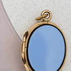 Antique Victorian Banded Agate Double Sided Gold Filled Charm Pendant Locket