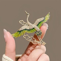 Exquisite Crane Brooch Retro Elegant Pin Brooches Party Decoration Versatile