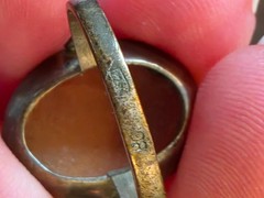 Vintage Italian carved shell Cameo Ring made in Italy Size 9.5