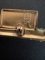 VTG NWT CORO BOOKCHAIN LOCK & KEY BELT + 2 KEY BROOCHES, 1 STERLING BOOK PIECE!