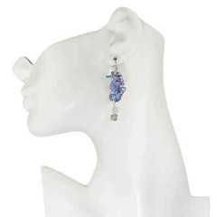 KIRKS FOLLY Seahorse Magic Leverback Earrings sterling silvertone