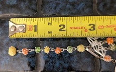 Vintage 1950s/60s Glass Sugar Bead Candy 4-Strand Choker Necklace