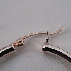 5.2g Jacmel Mauritius Sterling Silver Round Hoop Earrings 1.5in Minimalist