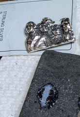 NOS Wheeler Mfg Co. Vtg Sterling Silver Mount Rushmore South Dakota 925 Charm