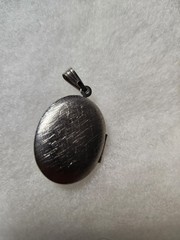 Vintage Cameo Oval Locket Pendant Silver Tone 16″ Chain From Korea Resin Lady
