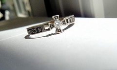 Vintage Ring White stone Sterling Silver 925 religious Women’s Jewelry size 9.5
