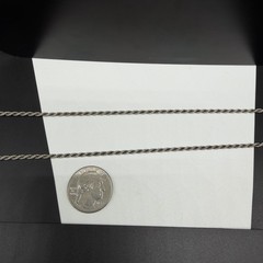 Nice Vintage SXI Italy Sterling Silver 2.4mm Rope Chain 30″ XL Necklace 15.1g