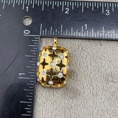 Vintage Swarovski Pendant Gold Tone