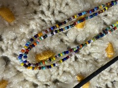 Lot Of 2 Vintage 90s GD Deadhead Hippie Seed Bead Polymer Clay Necklace