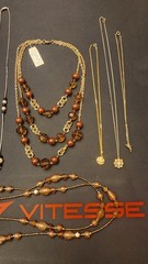 Lot #38 of random estate sale jewelry, mostly necklaces, chains, chokers