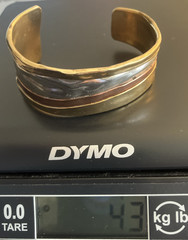 VINTAGE..LAZARO..MCM CUFF BRACELET…MIXED- 925 STERLING SILVER/COPPER/BRASS