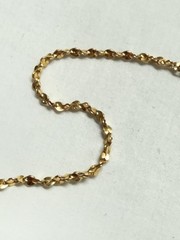 LR LADT Remington goldtone Sparkly Twisted Chain Necklace 24″