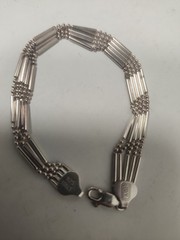 ITALY AGI STERLING SILVER 7″ BRACELET WITH 5 THIN STRANDS