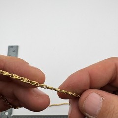 Vintage Gold Tone 25 Inch Chain Necklace Decorative Link Spring Ring Clasp