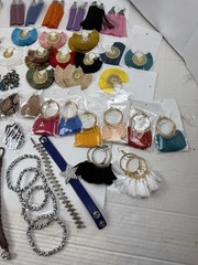 Huge Modern Costume Jewelry Lot 90+ Pieces Earrings Bracelets Eyeglass Chains Et