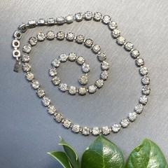 Art Deco Vintage Choker Necklace Estate Jewelry Pre-owned Cut Crystal 14.5″