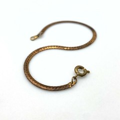 Vintage Brass Plated Snake Chain Bracelet (7 Inches) (FC43)