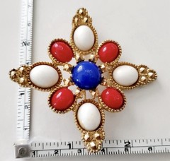 Vintage Brooch Lot of 10 – 1970s–1990s Enamel, Glass, Pearl & Marcasite Pins