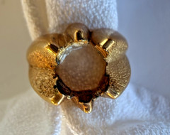 VTG 10K GOLD FILLED RING MISSING STONE SIZE 5 1/4