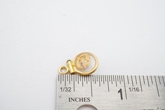 Vintage Natural Gold Nuggets In 14k Yellow Gold See Through Bezel Charm