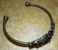 Floral Bracelet Copper 3D Design Brass & Copper Charming Vintage Look Fashion