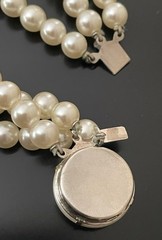 VTG Tammey Jewels Graduated Acrylic Faux Pearl 3strand Necklace Pearlescent NWOT