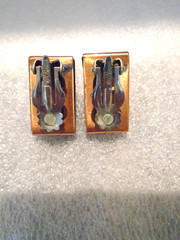 RENOIR Signed Vintage 1” Cooper Abstract Clip Earrings