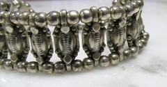 Vintage Sterling Silver Unique Link Bracelet ~ 7-1/2″ ~ 41.4grams ~ 10-G765
