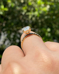 2Ct Oval Cut Lab-Created Solitaire Engagement Wedding Ring 14K Yellow Gold Over