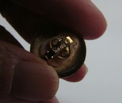 1955-1969 Vintage Crown Trifari Goldtone Sand Dollar Clip Earrings