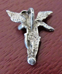 Vintage Cherub Cupid Angel Sterling Silver 925 Pendant 1.25″