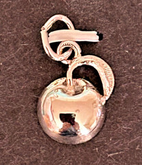 Sterling Silver Peach Charm Pendant Georgia Peach NICE