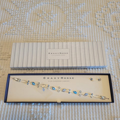 Crazy Horse/Liz Claiborne Bracelet & Earrings Rhinestone