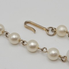 Elegant Multi Chain Bead Faux Pearl Gold Tone Layered Necklace Vintage 18 Inch