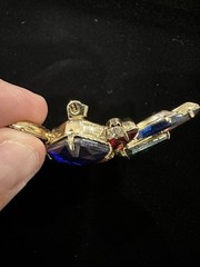 Unbelievable Multi-colored Prong Set Well Made pin brooch