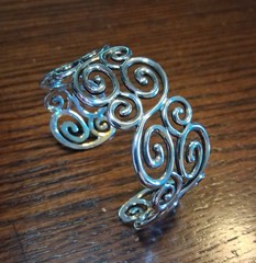 Vintage Sterling Ross Simons Swirl Scroll Cuff Bracelet 31g See Pics/Description