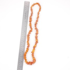 Huge 56g Vintage Baltic Amber Chip Necklace – 24″ Cognac Polished Nuggets