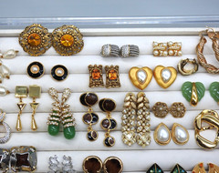 Vintage Now Lot Chunky Statement Earrings Dangle 80’s Costume Enamel Post