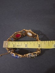 Vintage Juliana D & E for Celebrity Bracelet Gold Tone Moroccan Matrix Signed