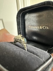 Antique 14-18K White Gold Rose Diamond Filigree Engagement Ring Edwardian? Deco?