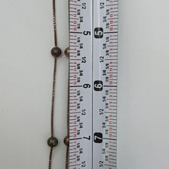 925 Italy Station Necklace 18in Sterling Silver 3g Patina Intact Beads Box Chain