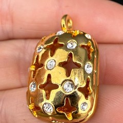 Vintage Swarovski Pendant Gold Tone