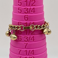 Vintage Charm Bracelet Gold Tone Curb Link Sports Theme Fits 6.25″ Wrist