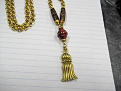 Vintage Leslie Block Chain Mail Link Costume Jewelry Necklace Nice!