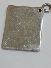 Sterling Silver ~ Marriage License Charm ~ Slides Open ~ Enamel ~ VINTAGE