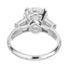 IGI Certified 3.00 Carat Diamond Platinum Engagement Ring