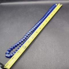 Vintage Trifarl Necklace 29in Blue Square Bead