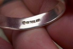 Vintage Sterling Silver 4.7mm Wide Band – Size 10.5